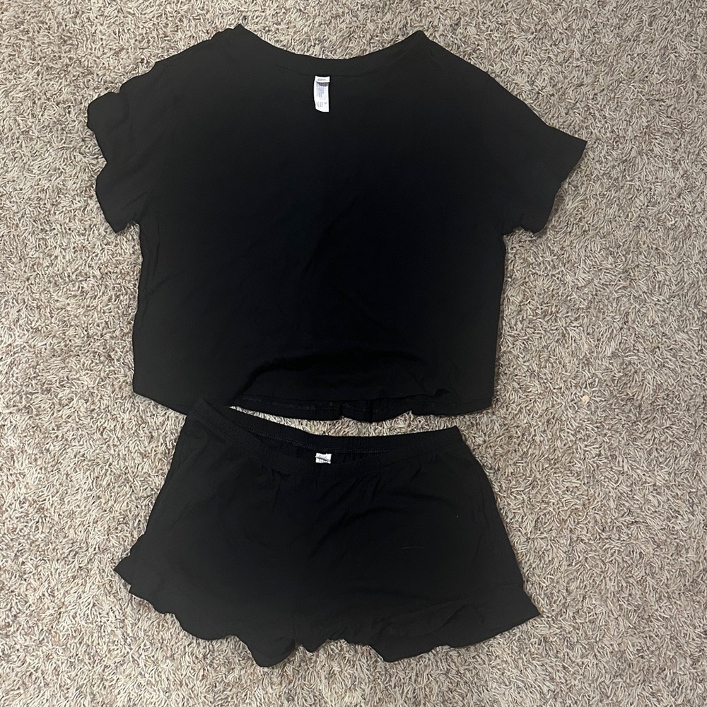 Stars Above Black Women's Pajama Set